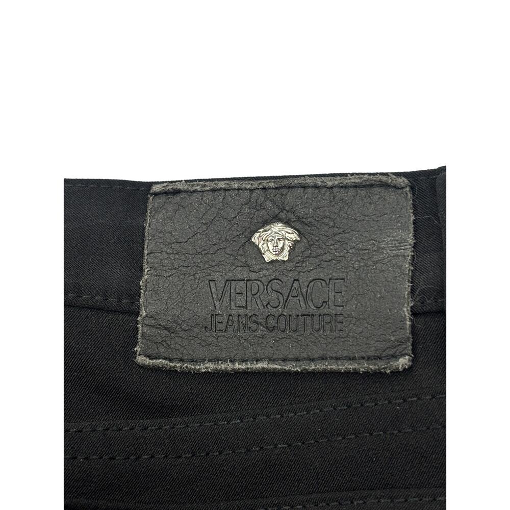 VERSACE Jeans Couture Boot Cut Mid Rise Pant Size 24 Black - Picture 5 of 7